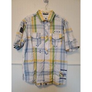 Parish Nation Shirt Mens XL Plaid Button Up Long Sleeve Triumphant Tour De Force